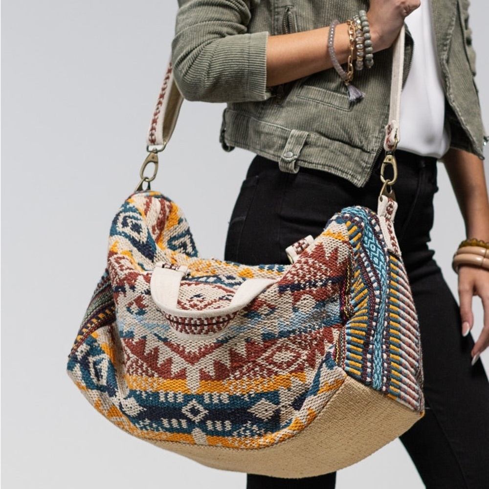 Handmade Boho Southwestern Ethnic Motif Destiny Bag NWT - Picture 4 of 10